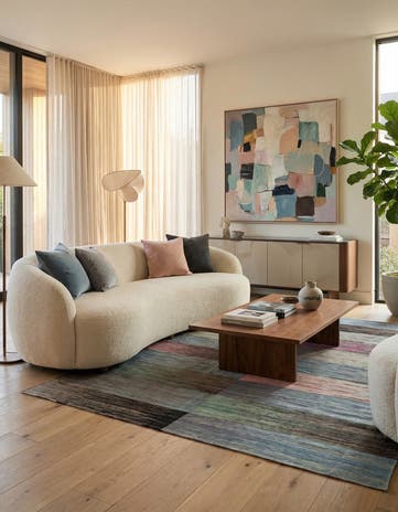 8' 1 x 9' 8 Hand Woven Kilim Modern Wool Rug
