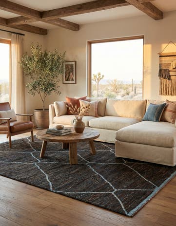 7' 9 x 10' 10 Hand Knotted Moroccan Wool Rug
