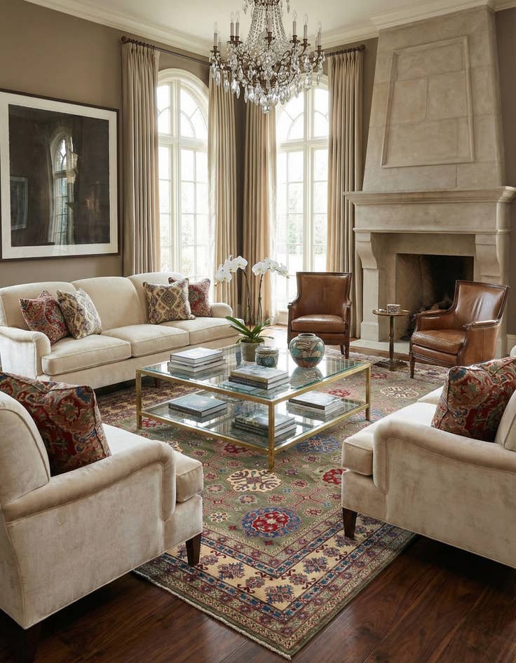 Detail image of 12' 10 x 19' 6  Hand Knotted Kazak Rug