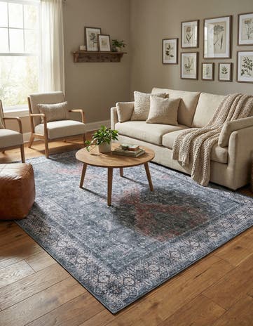 Gray Washable Timeless Rug