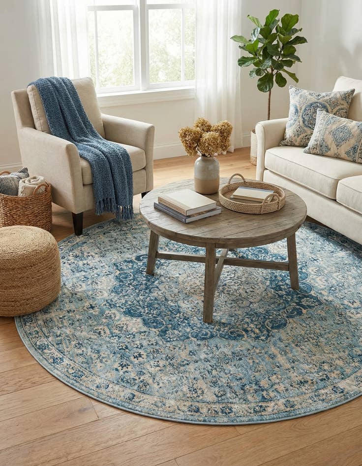 Detail image of  5' 3 x 5' 3 Newport Round Rug