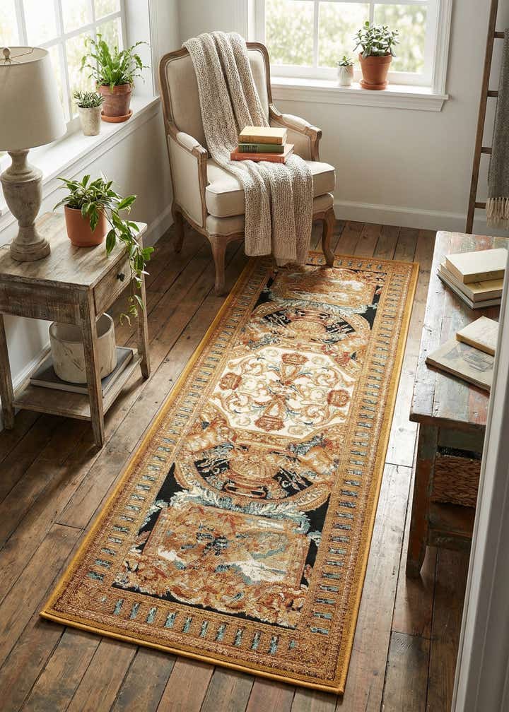 2' x 6' Easy-Clean Traditional Indoor / Outdoor Runner Rug