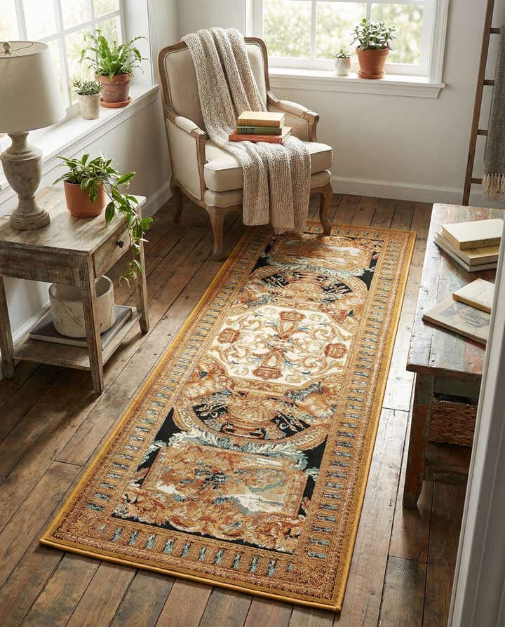 2' x 6' Easy-Clean Traditional Indoor / Outdoor Runner Rug