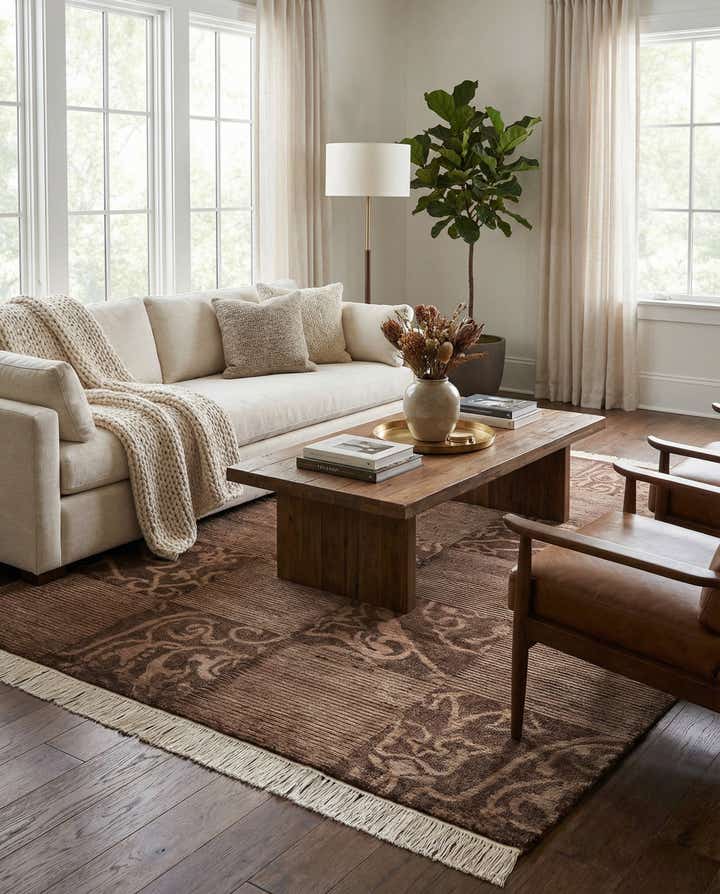 4' 11 x 6' 7 Hand Knotted Darya Wool Rug