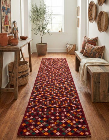2' 8 x 9' 8 Hand Knotted Balouch Wool Runner Rug