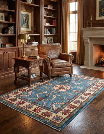 3' 10 x 5' 10 Hand Knotted Kazak Rug