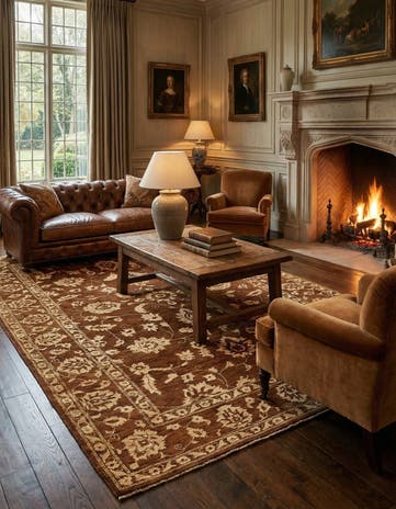 5' 8 x 9' 8 Hand Knotted Peshawar Ziegler Rug