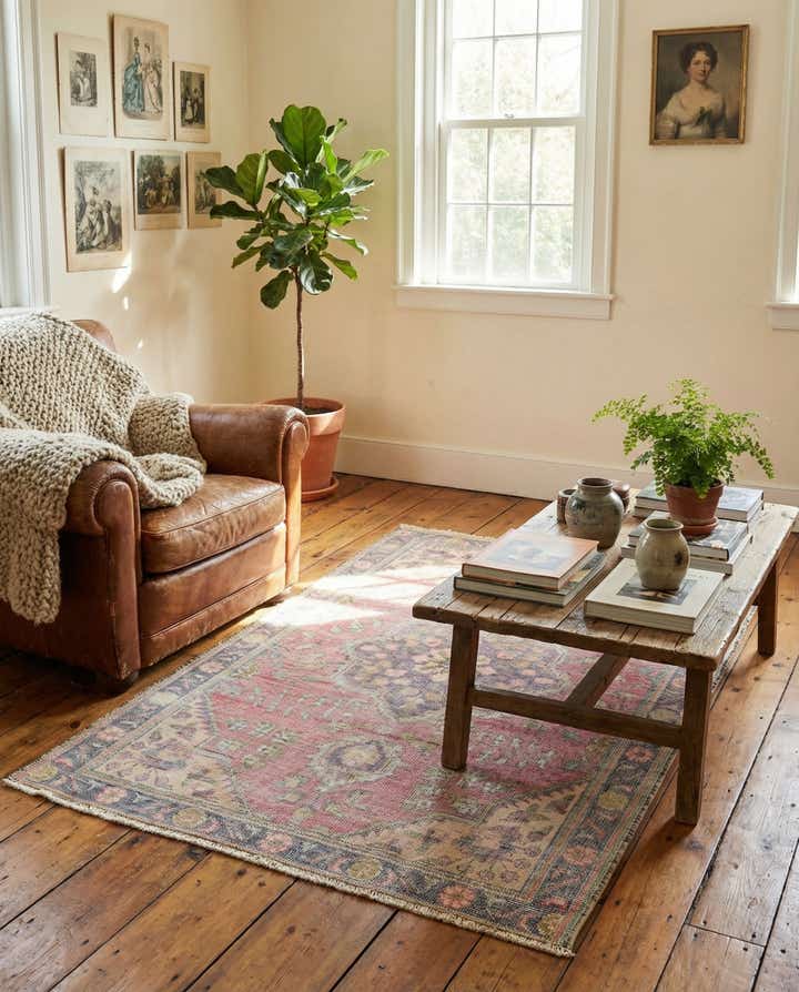 3' 2 x 5' 1 Hand Knotted Ultra Vintage Persian Wool Rug