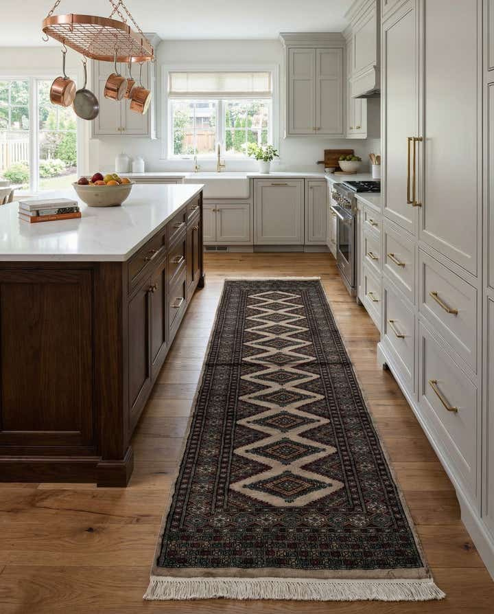 2' 6 x 8' 6 Hand Knotted Bokhara Oriental Wool Runner Rug