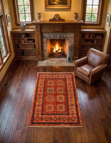 3' 8 x 5' 7 Kashkuli Wool Rug