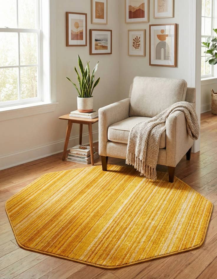 Detail image of  4' x 4' Gemstone Octagon Rug