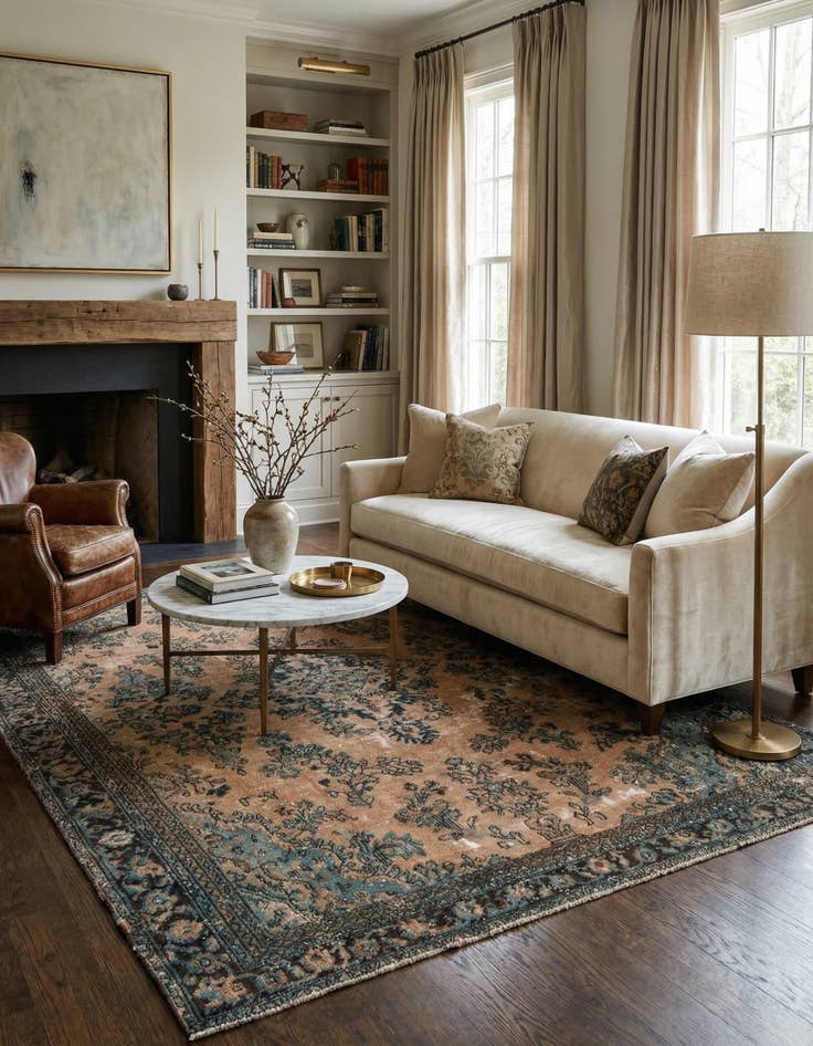 Detail image of 8' 1 x 11' 3  Hand Knotted Ultra Vintage Persian Wool Rug