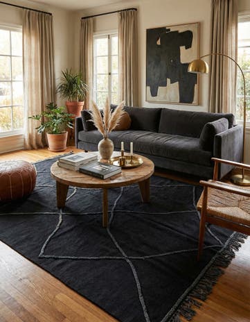 5' 7 x 7' 7 Hand Knotted Moroccan Wool Rug