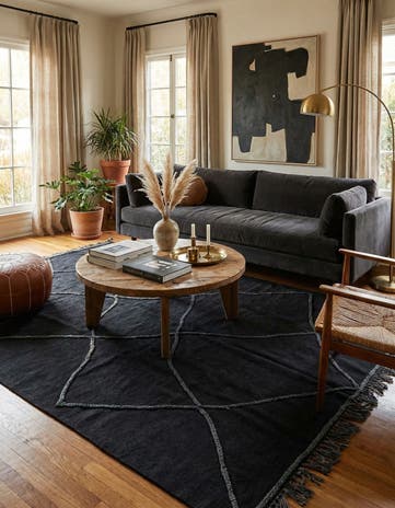 5' 7 x 7' 7 Hand Knotted Moroccan Wool Rug