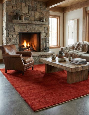 5' 1 x 6' 8 Hand Knotted Gabbeh Persian Wool Rug