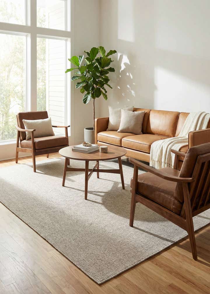 7' 10 x 11' Easy-Clean Solid Indoor / Outdoor Rug