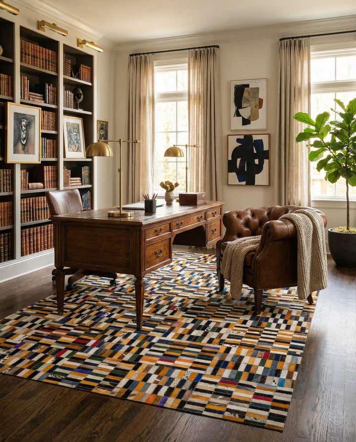 5' 1 x 7' 11 Cowhide - Patchwork Rug