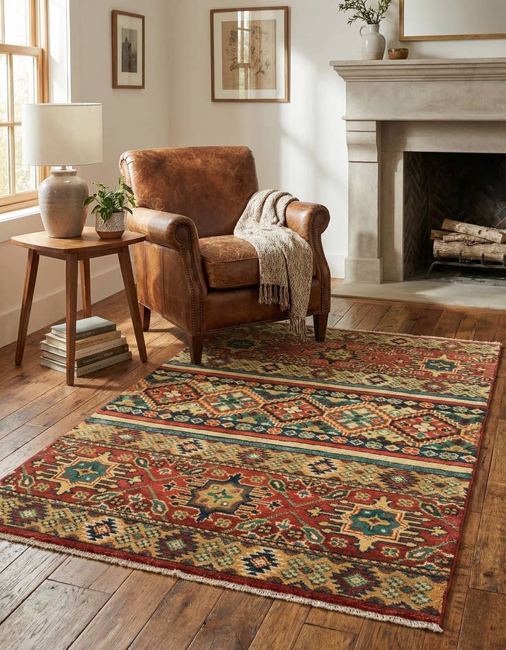 Detail image of 2' 9 x 4' 2  Hand Knotted Kazak Rug