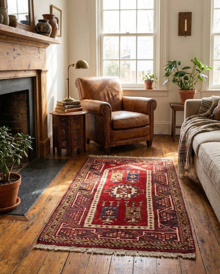 Detail image of 2' 8 x 4' 7 Hand Knotted Anatolian Wool Rug