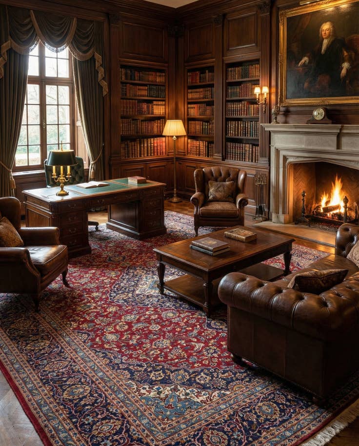 Detail image of 9' 9 x 13' 2 Hand Knotted Kashan Persian Wool Rug