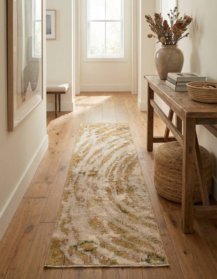 Detail image of 2' 2 x 8' 7  Hand Knotted Ultra Vintage Persian Wool Runner Rug