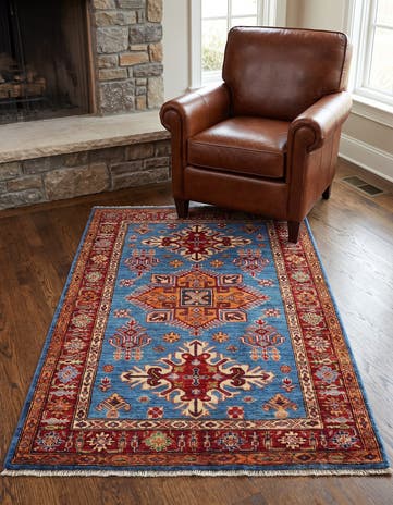 3' 6 x 5' 1 Hand Knotted Kazak Rug