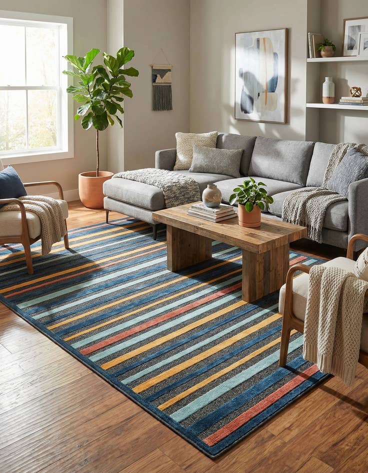 Detail image of 9' x 12' Easy-Clean Belize Indoor / Outdoor Rug