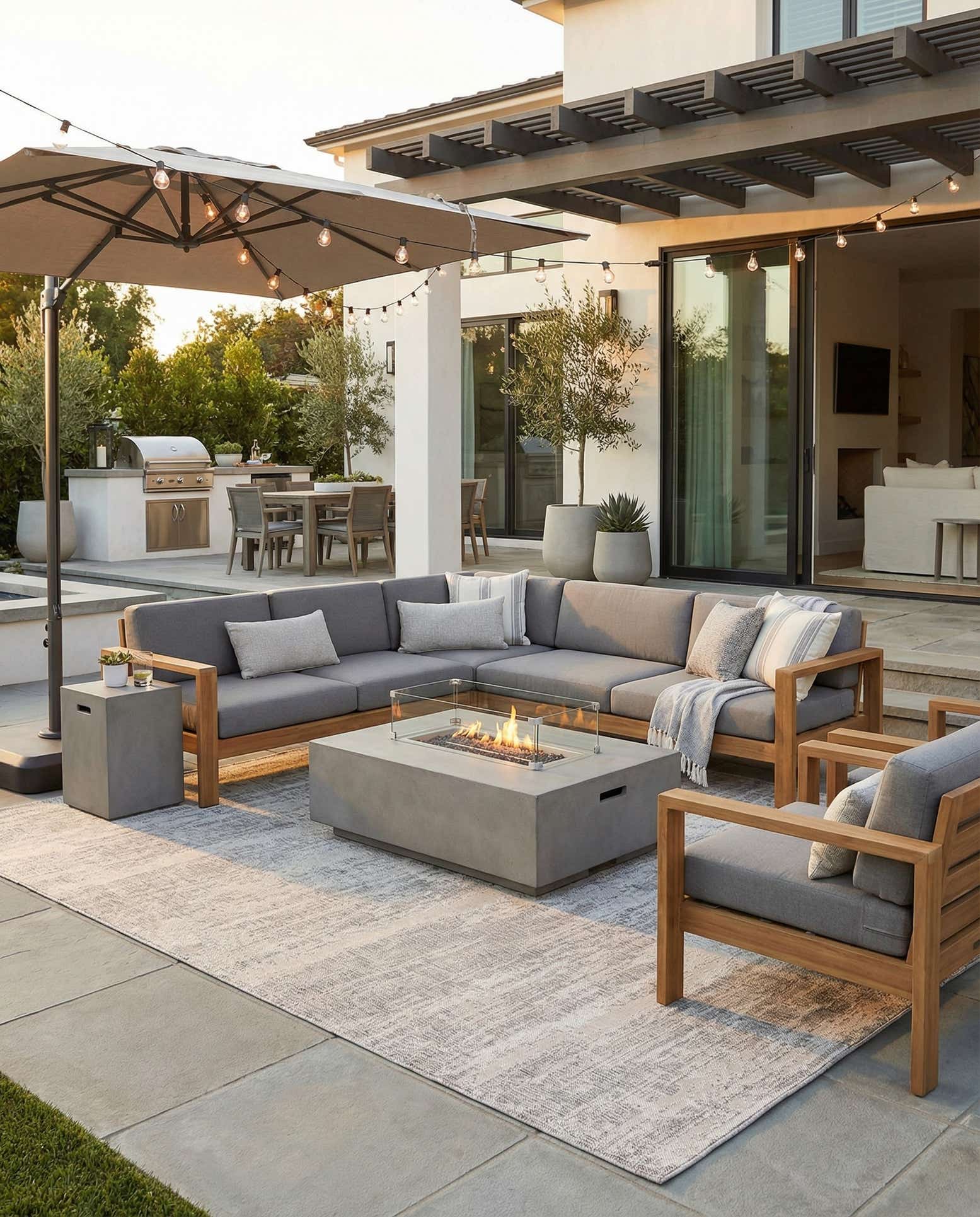 10' x 14' Easy-Clean Modern Indoor / Outdoor Rug
