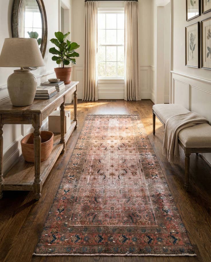 Detail image of 3' 6 x 10' 3 Hand Knotted Ultra Vintage Persian Wool Runner Rug