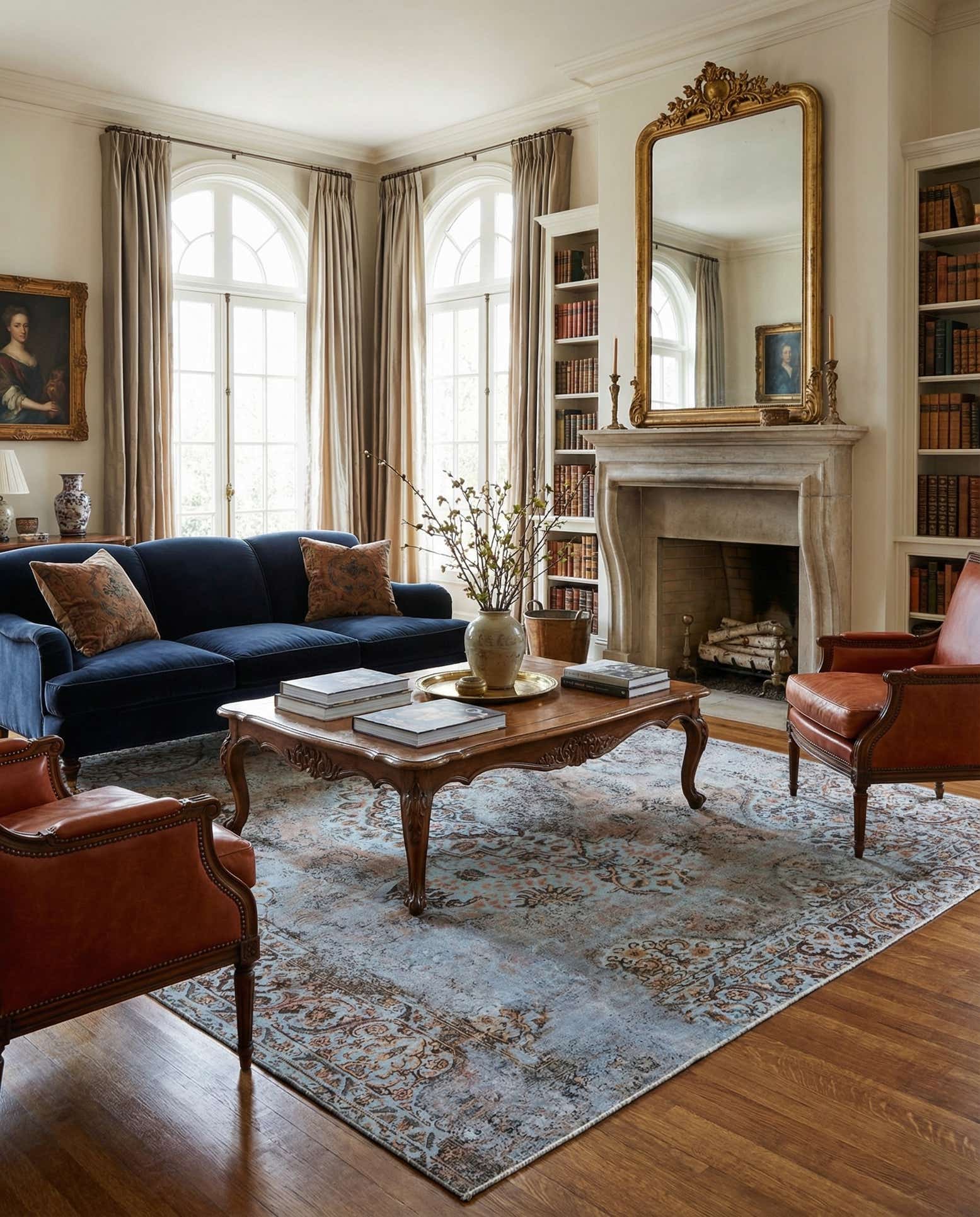 9' 7 x 11' 11 Vintage Royal Wool Rug