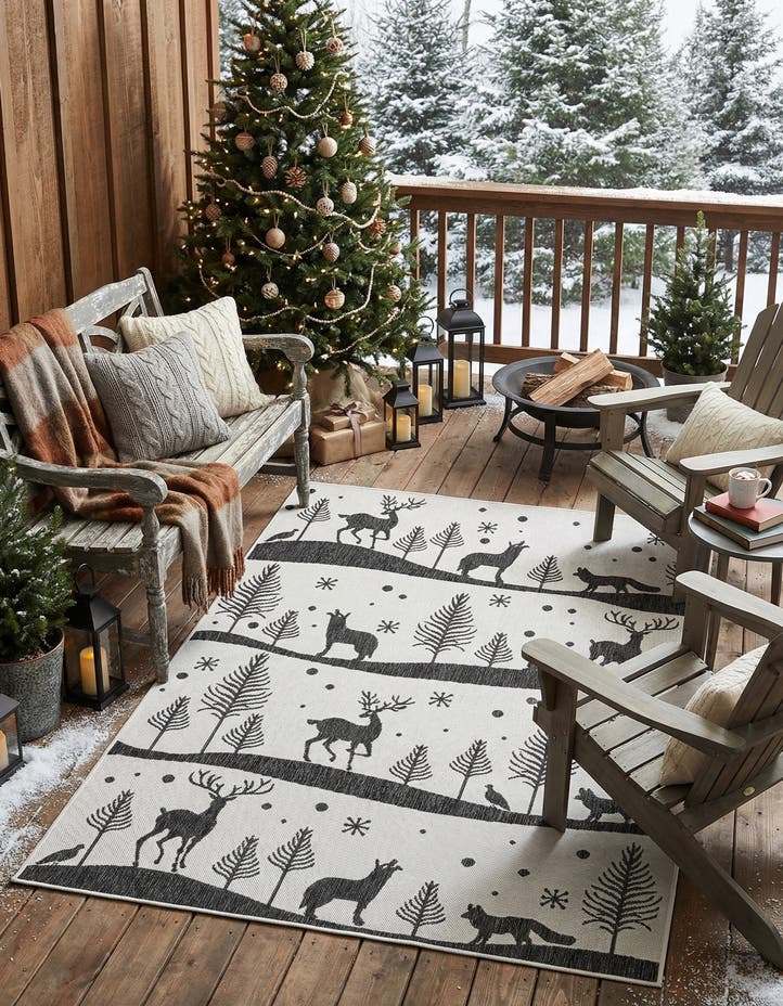 5' 3 x 7' Easy-Clean Holiday Indoor / Outdoo...