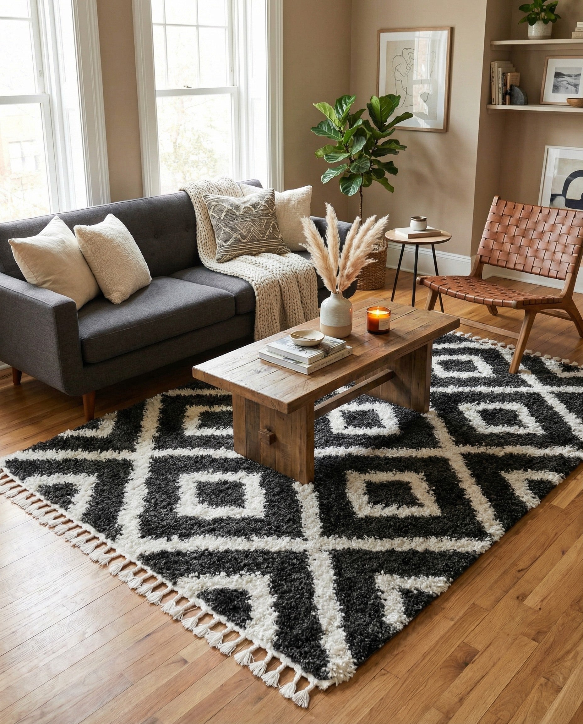  7' 10 x 7' 10 Athena Shag Square Rug