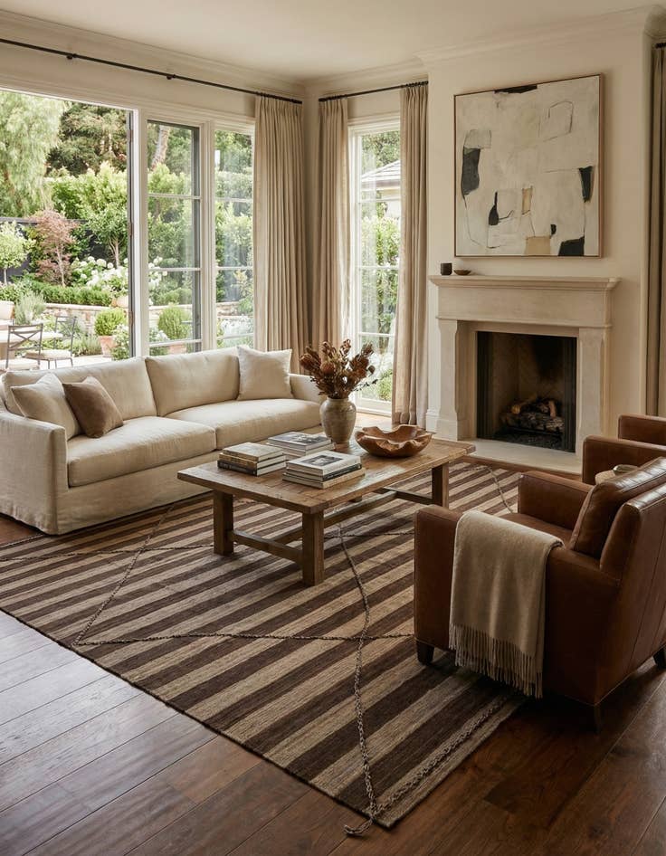 Detail image of 13' 1 x 13' 8  Hand Woven Kilim Modern Wool Square Rug