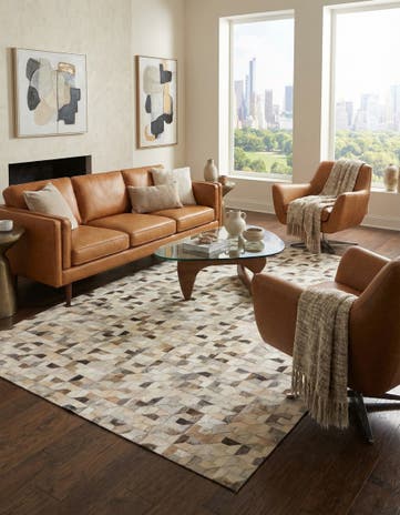 5' 4 x 7' 5 Cowhide Rug