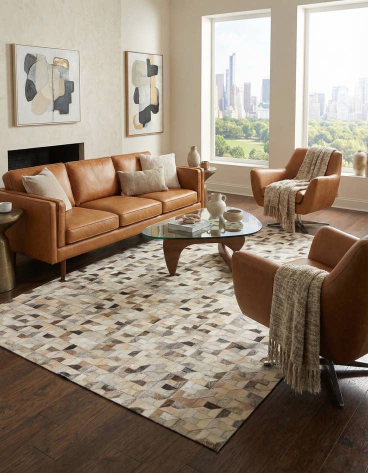 Detail image of  5' 4 x 7' 5 Cowhide Rug