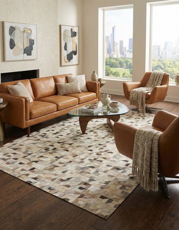 5' 4 x 7' 5 Cowhide Rug