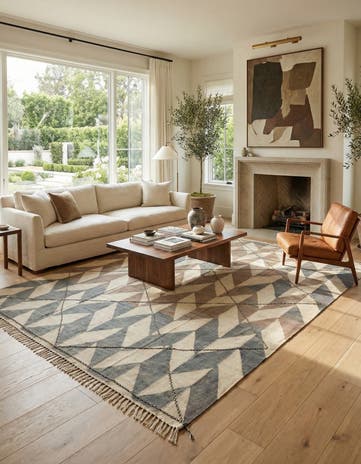 10' 1 x 13' 6 Hand Woven Kilim Modern Wool Rug