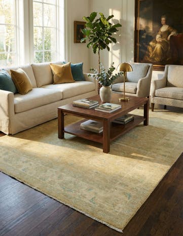 6' 5 x 9' 7 Hand Knotted Over-Dyed Ziegler Rug