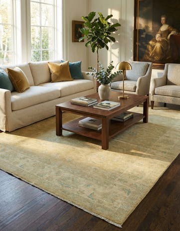 6' 5 x 9' 7 Hand Knotted Over-Dyed Ziegler Rug