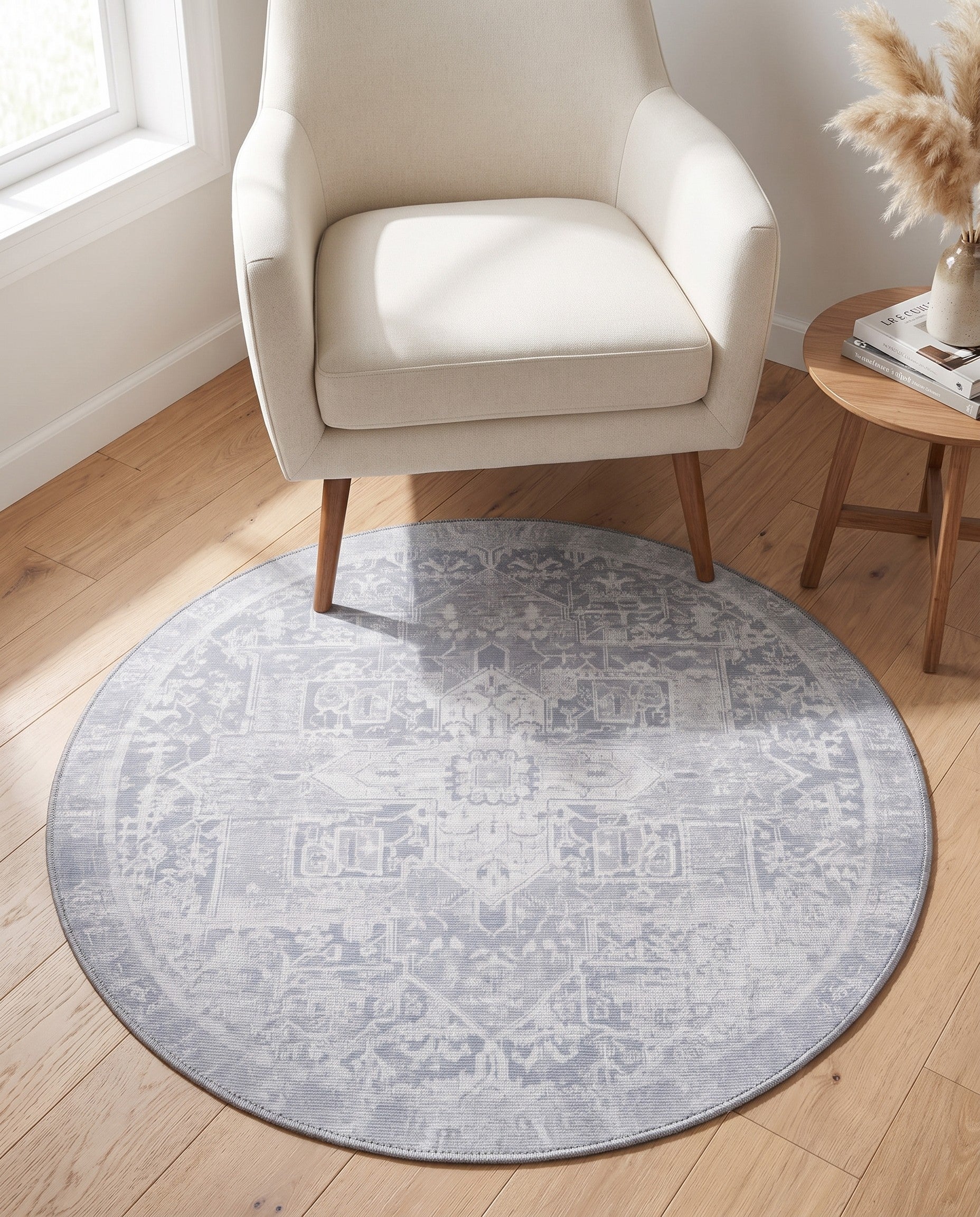3' 6 x 3' 6 Washable Timeless Round Rug