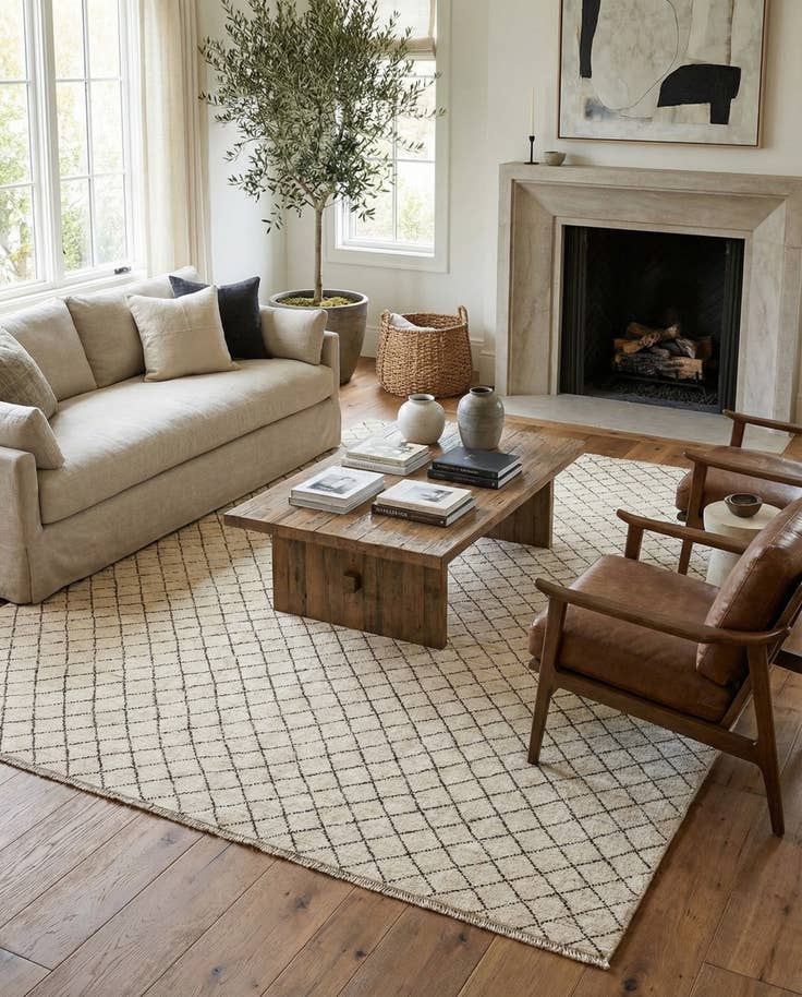 Detail image of 7' 11 x 11' 6 Hand Knotted Moroccan Wool Rug