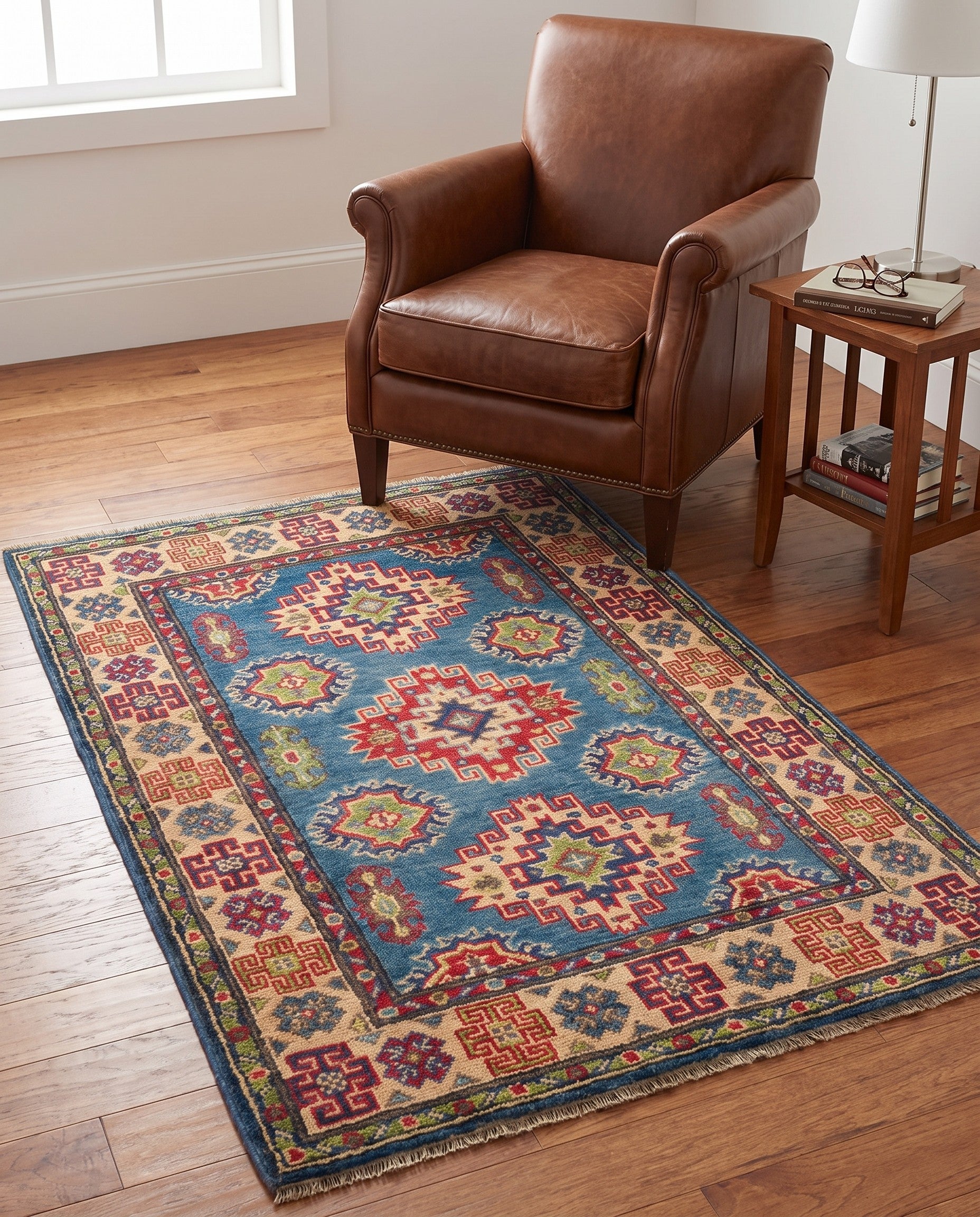 2' 8 x 4' 1 Hand Knotted Kazak Rug