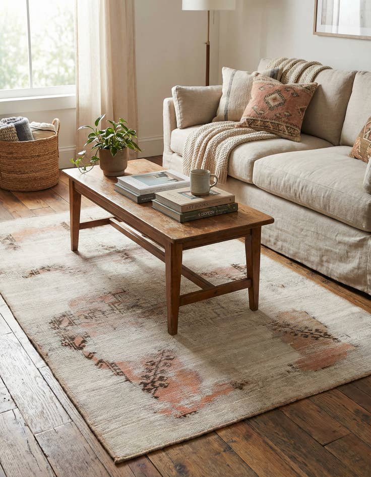 Detail image of 3' 8 x 6' 4  Hand Knotted Ultra Vintage Persian Wool Runner Rug