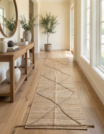 2' 5 x 10' 7 Hand Woven Kilim Modern Wool Runner Rug