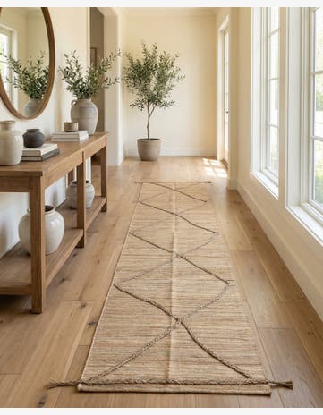 2' 5 x 10' 7 Hand Woven Kilim Modern Wool Runner Rug