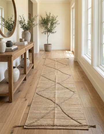 2' 5 x 10' 7 Hand Woven Kilim Modern Wool Runner Rug