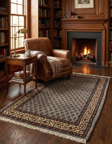 3' x 5' 4 Hand Knotted Mir Wool Rug