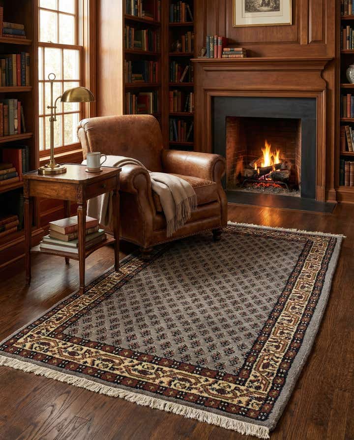 3' x 5' 4 Hand Knotted Mir Wool Rug