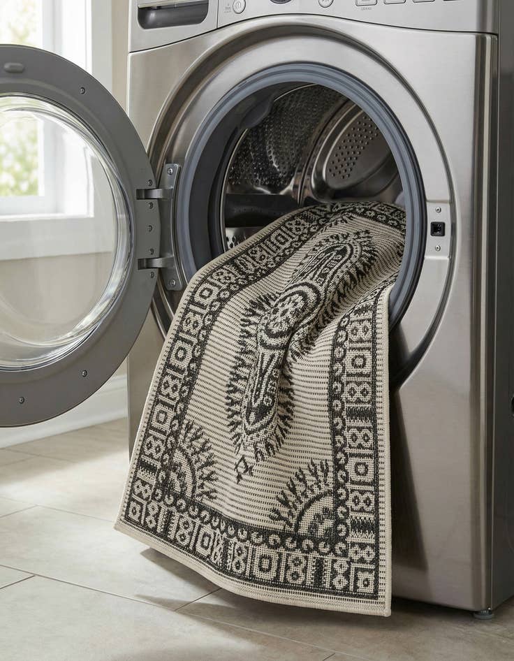 Detail image of  2' x 3'  Washable Traditional Indoor / Outdoor Rug