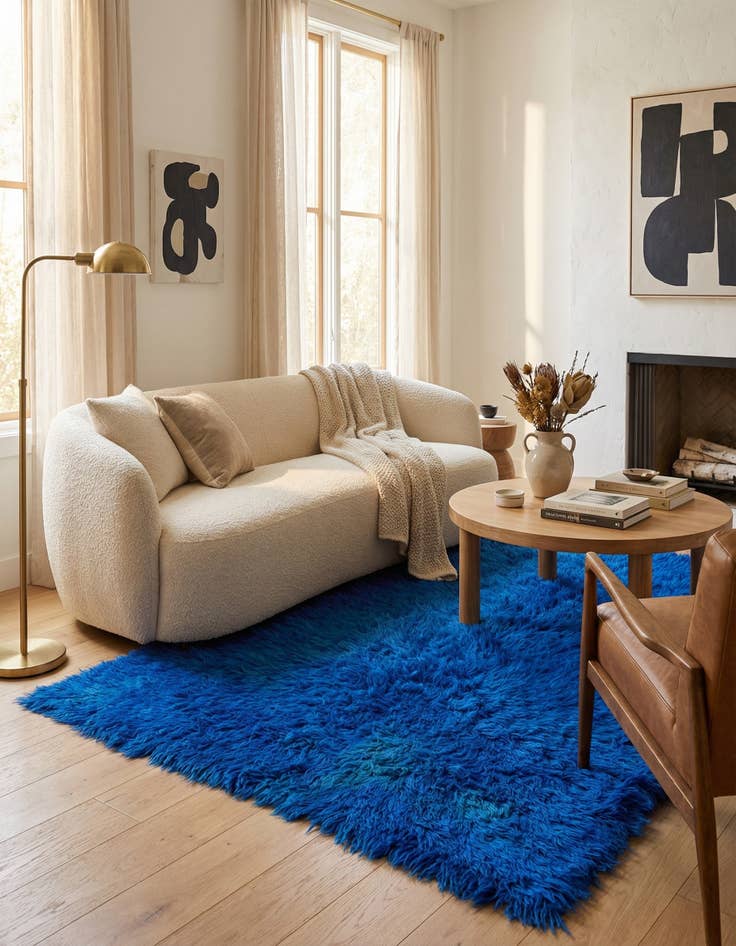 Detail image of 5' 6 x 7' 9  Hand Knotted Moroccan Wool Rug